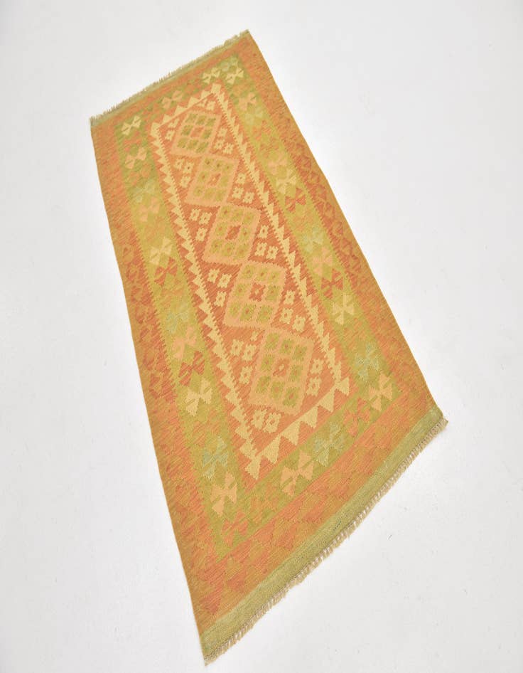 Detail image of  3' x 5'  Hand Woven Kilim Waziri Wool Rug