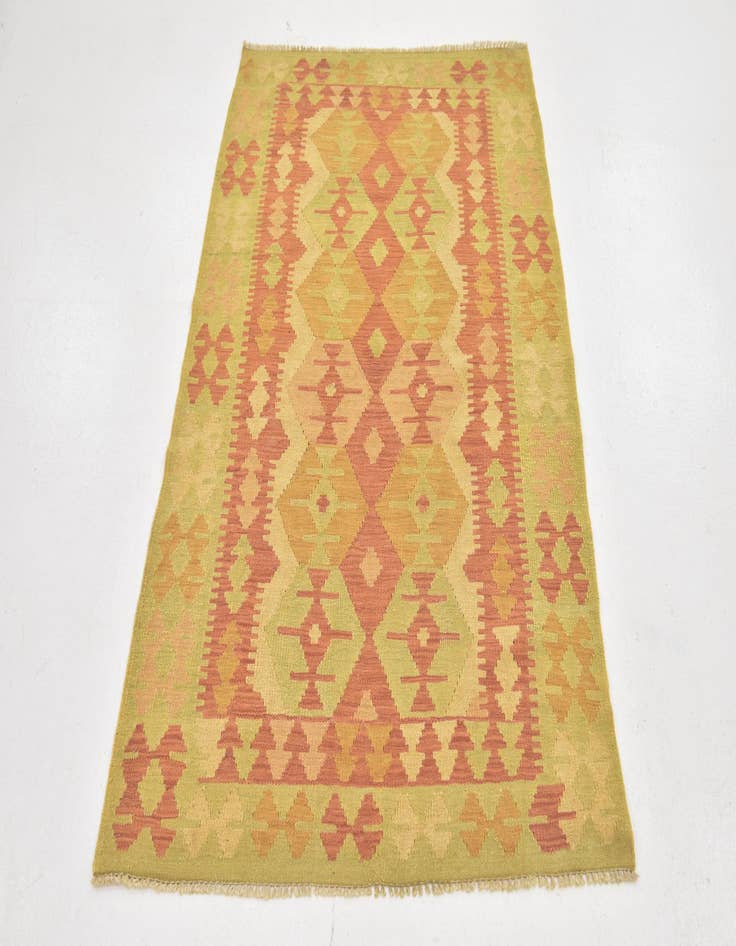 Detail image of  3' 3 x 5'  Hand Woven Kilim Waziri Wool Rug