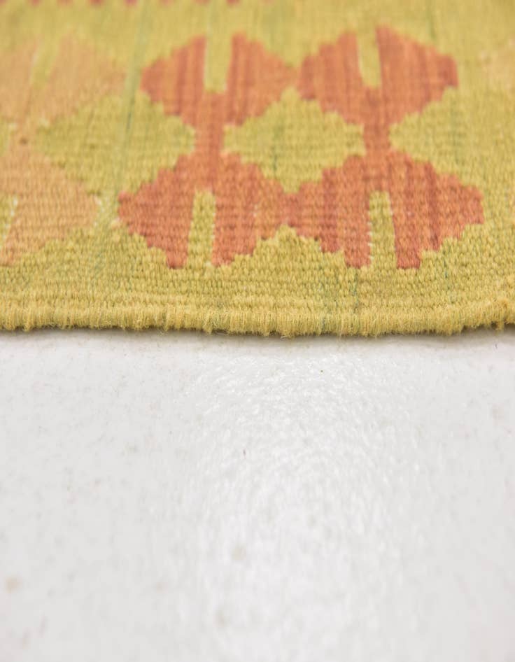 Detail image of  3' 3 x 5'  Hand Woven Kilim Waziri Wool Rug