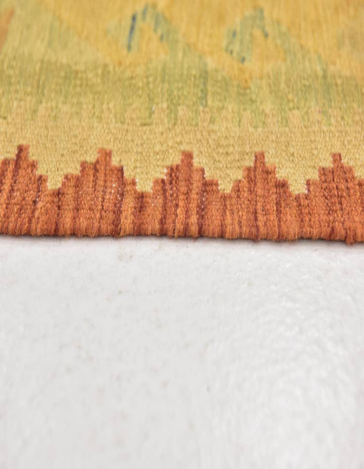 Detail image of  3' 2 x 5'  Hand Woven Kilim Waziri Wool Rug