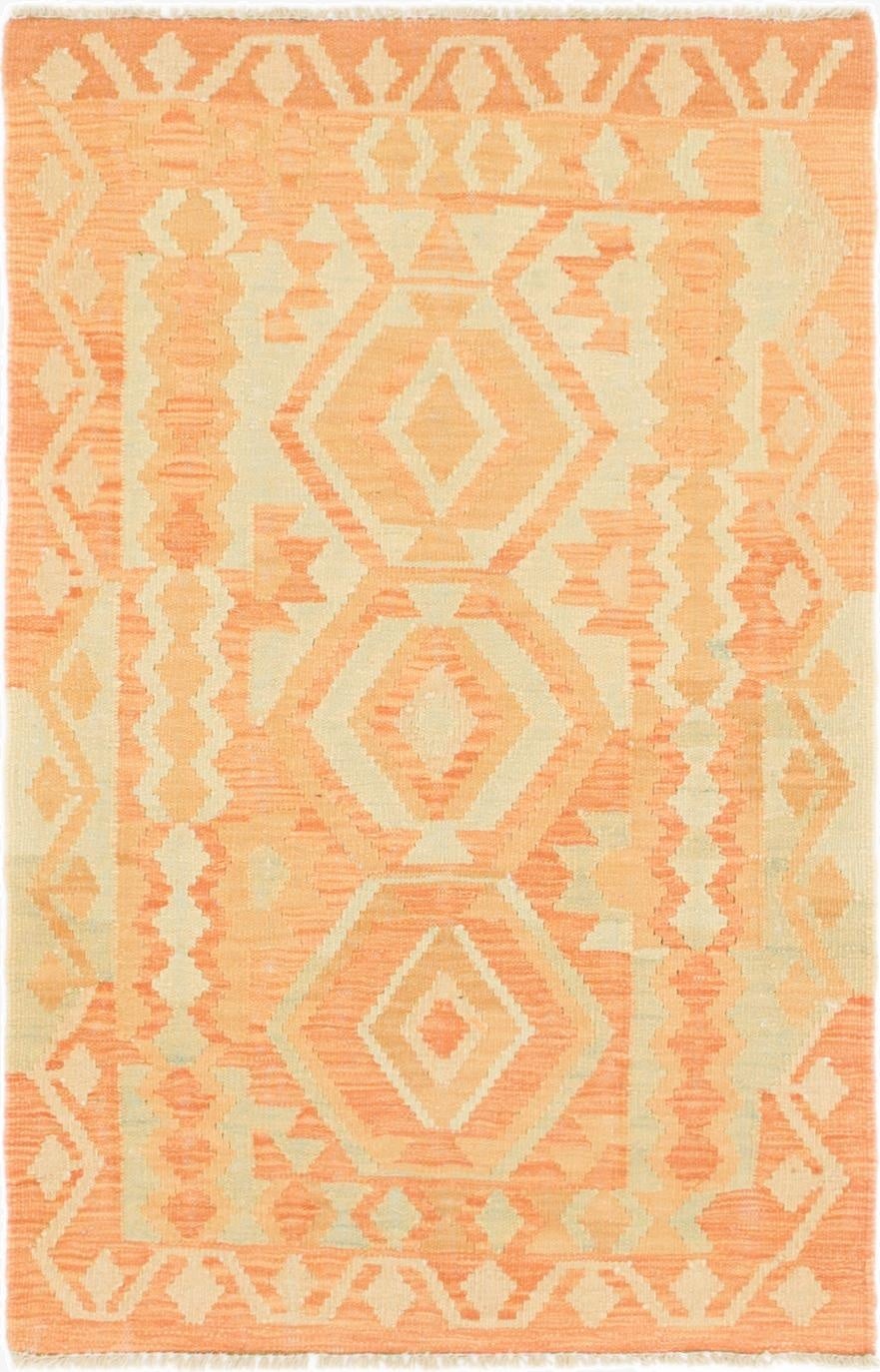  2' 8 x 4'  Hand Woven Kilim Waziri Wool Rug