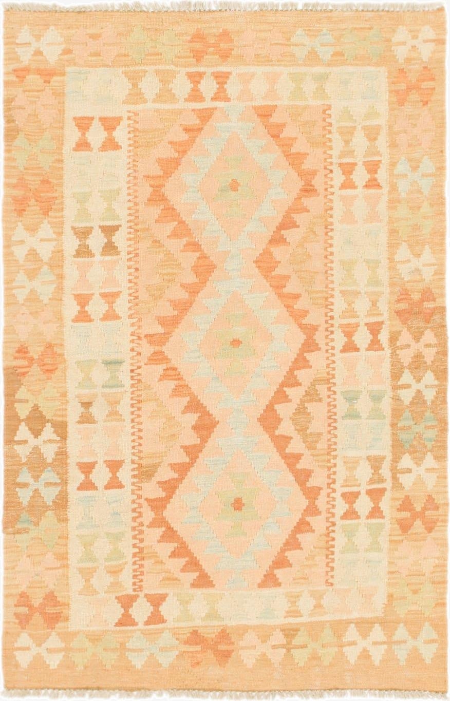  2' 8 x 4'  Hand Woven Kilim Waziri Wool Rug