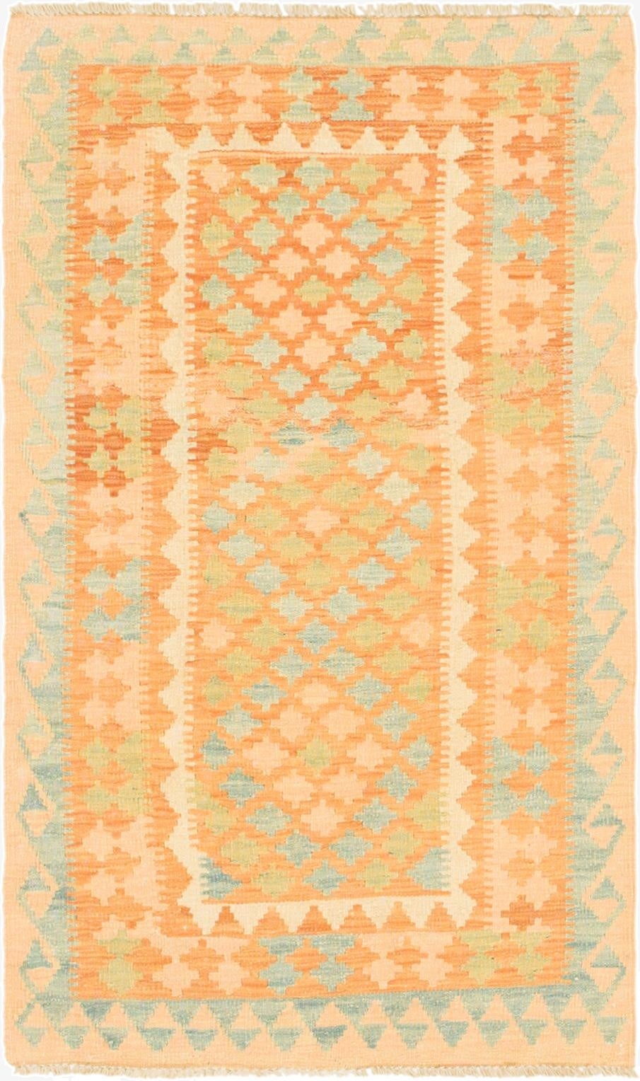  2' 7 x 4' 5  Hand Woven Kilim Waziri Wool Rug