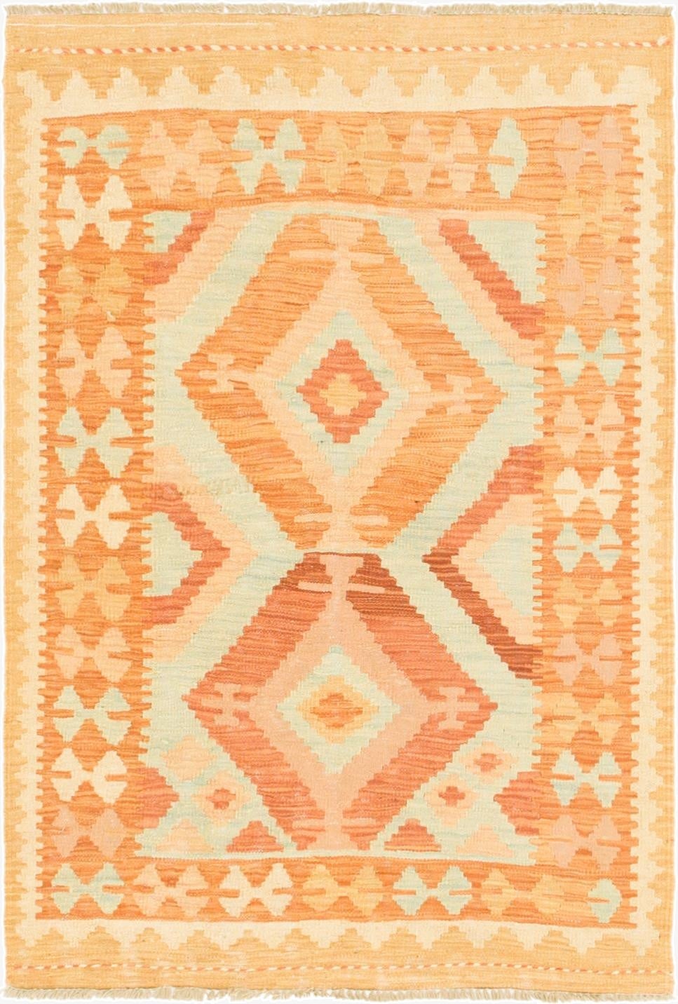 2' 9 x 4'  Hand Woven Kilim Waziri Wool Rug