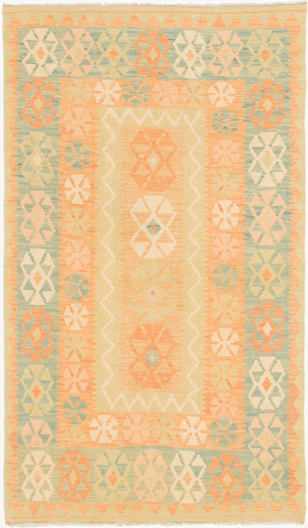 3' x 5'  Hand Woven Kilim Waziri Wool Rug