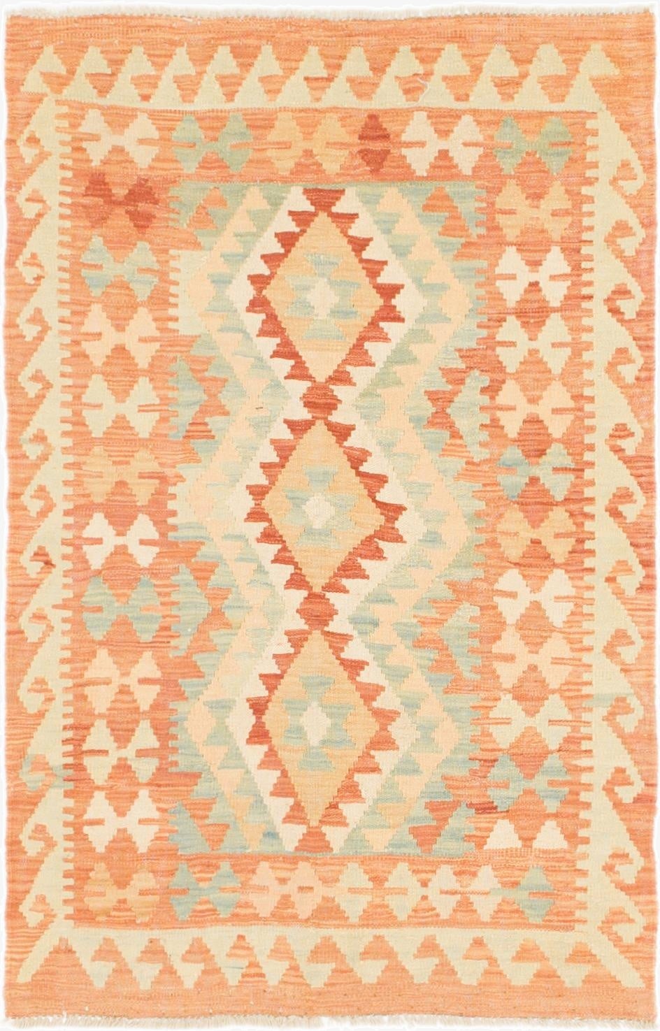  2' 9 x 4' 3  Hand Woven Kilim Waziri Wool Rug