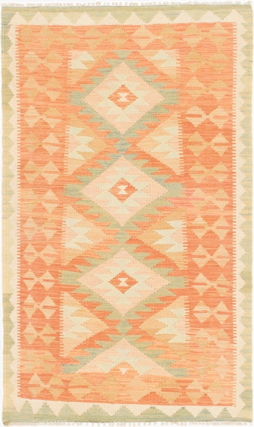  2' 6 x 4' 2  Hand Woven Kilim Waziri Wool Rug