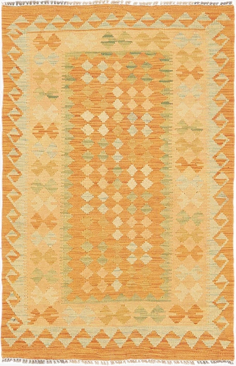  2' 8 x 4'  Hand Woven Kilim Waziri Wool Rug