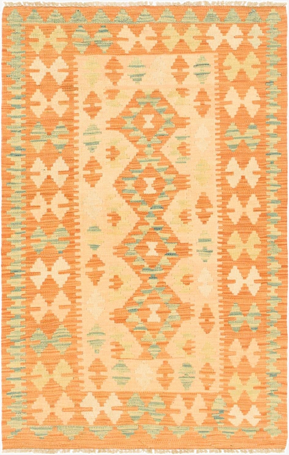  2' 8 x 4' 3  Hand Woven Kilim Waziri Wool Rug
