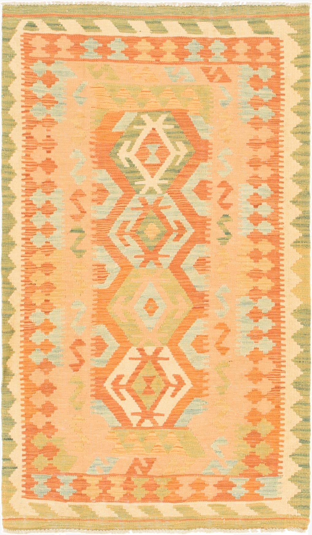  3' x 5'  Hand Woven Kilim Waziri Wool Rug