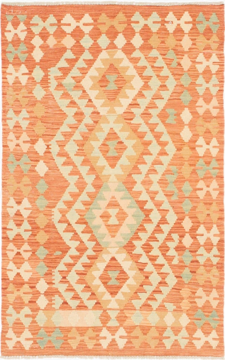  2' 9 x 4' 3  Hand Woven Kilim Waziri Wool Rug