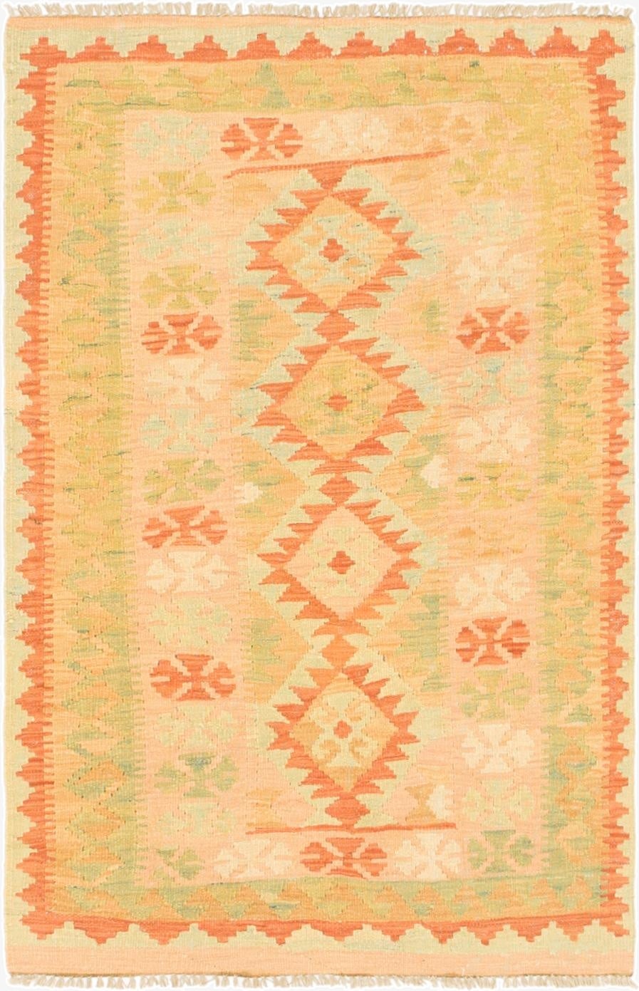  2' 6 x 4'  Hand Woven Kilim Waziri Wool Rug