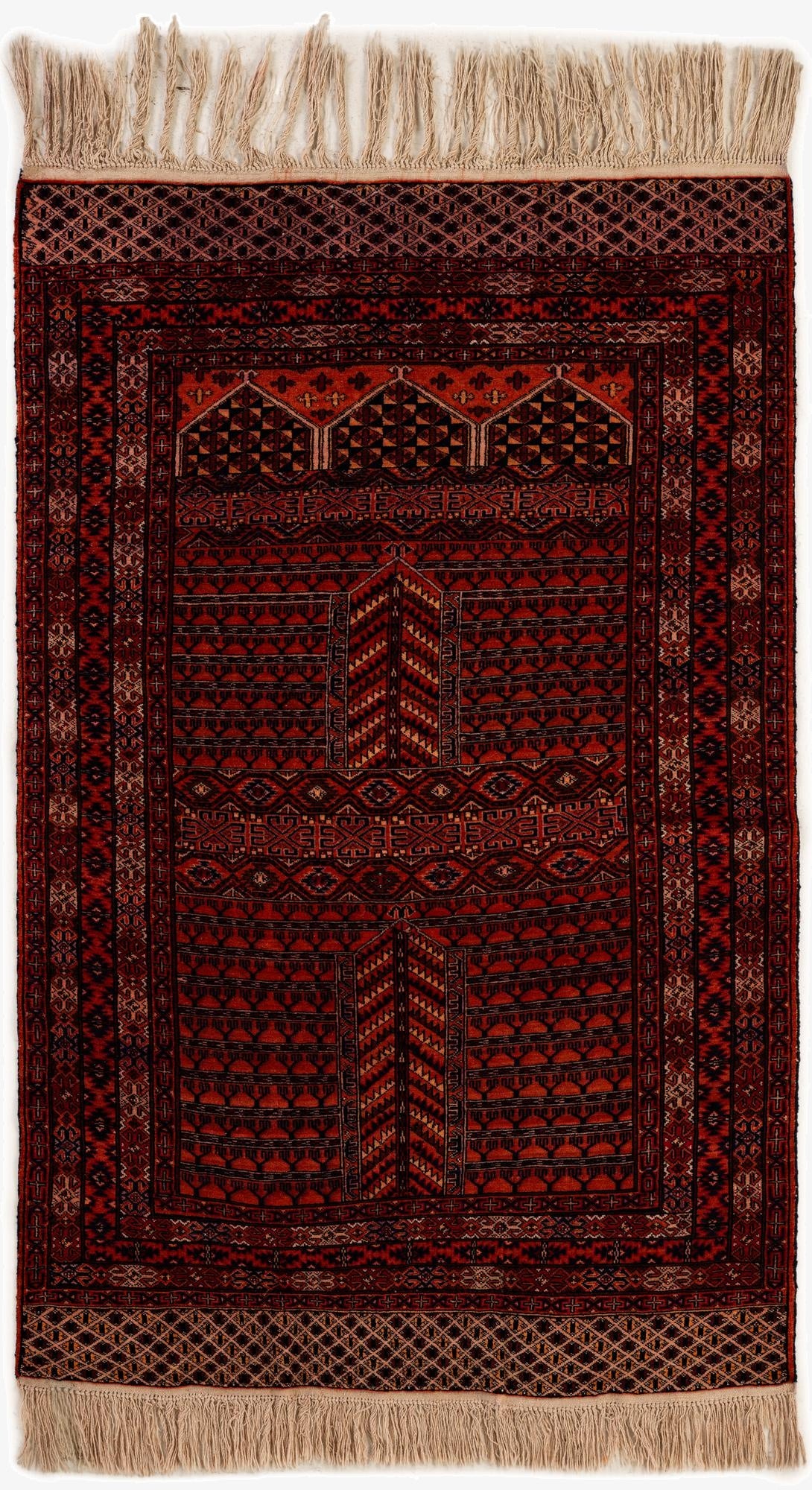  3' 10 x 5' 10  Hand Knotted Lahour Oriental Wool Rug