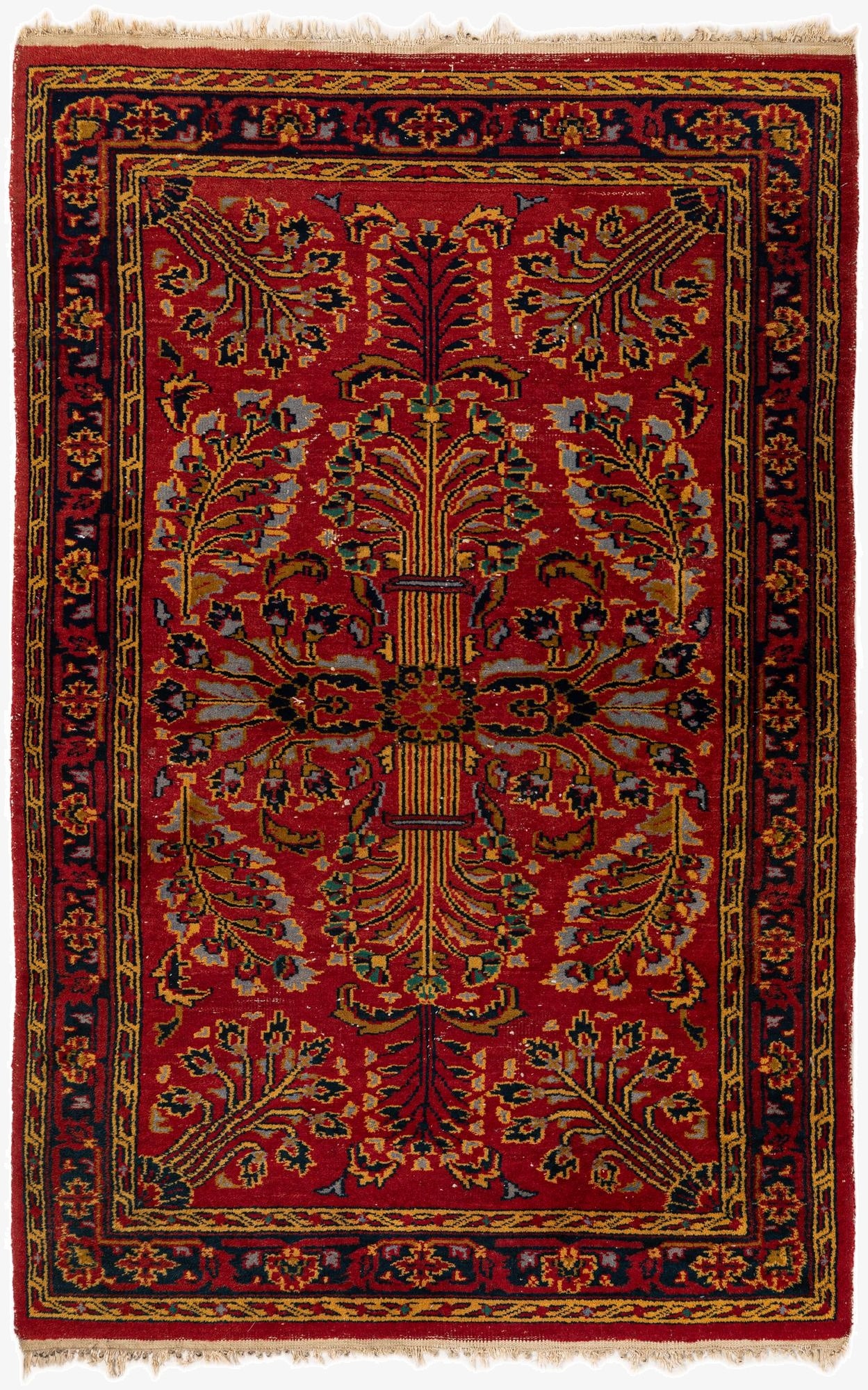  3' 3 x 5' 1  Hand Knotted Lahour Wool Rug