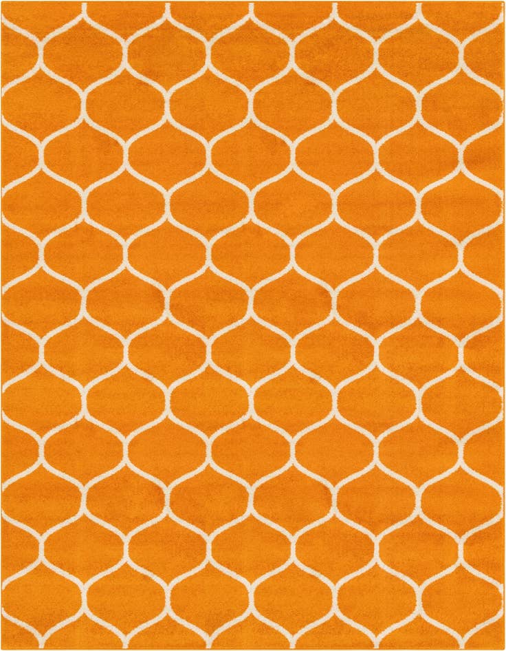 Detail image of  7' 10 x 11' Lattice Frieze Rug