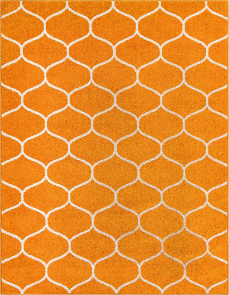 Detail image of 5' 3 x 8' Lattice Frieze Rug