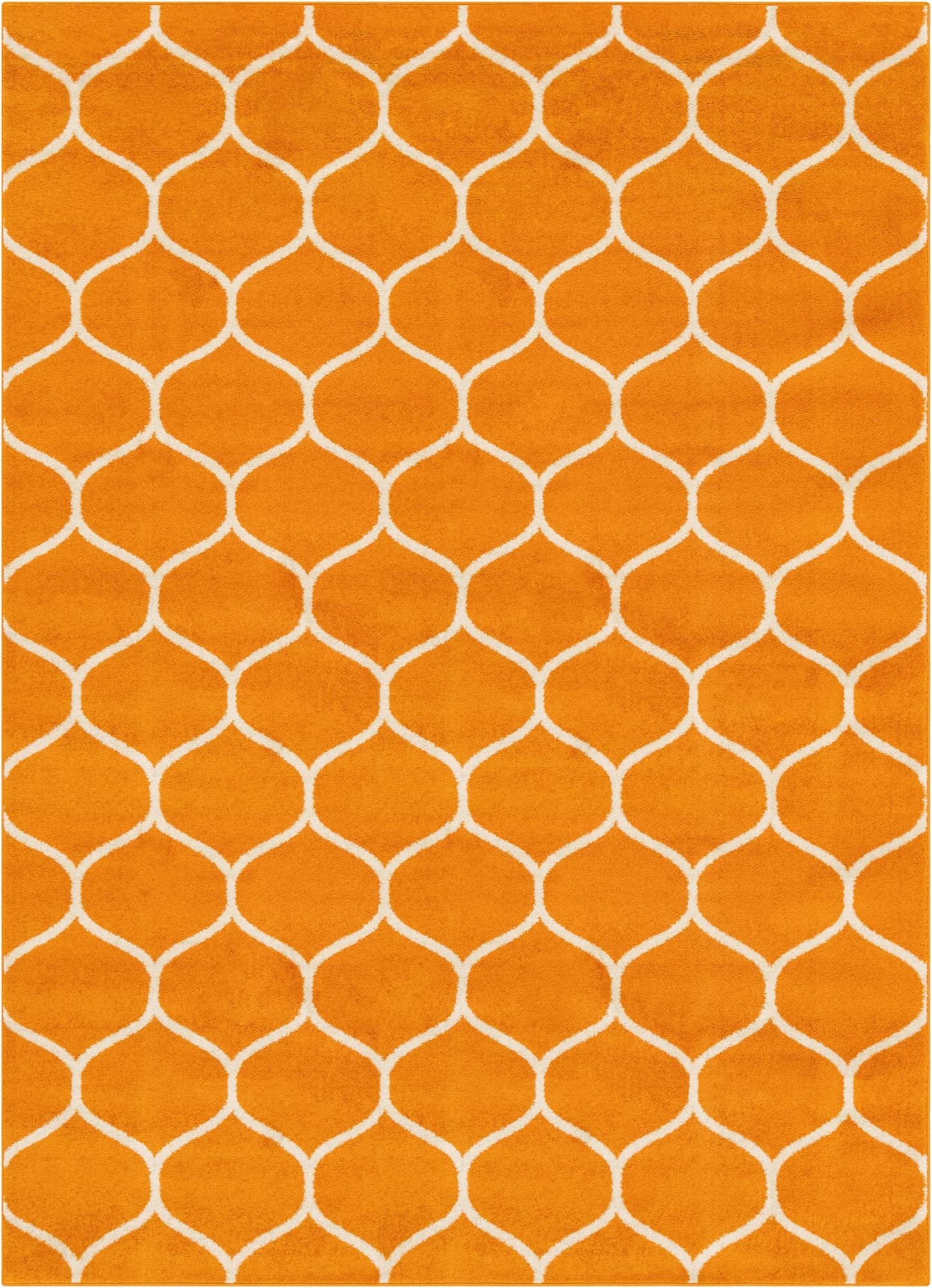  7' 10 x 11' Lattice Frieze Rug