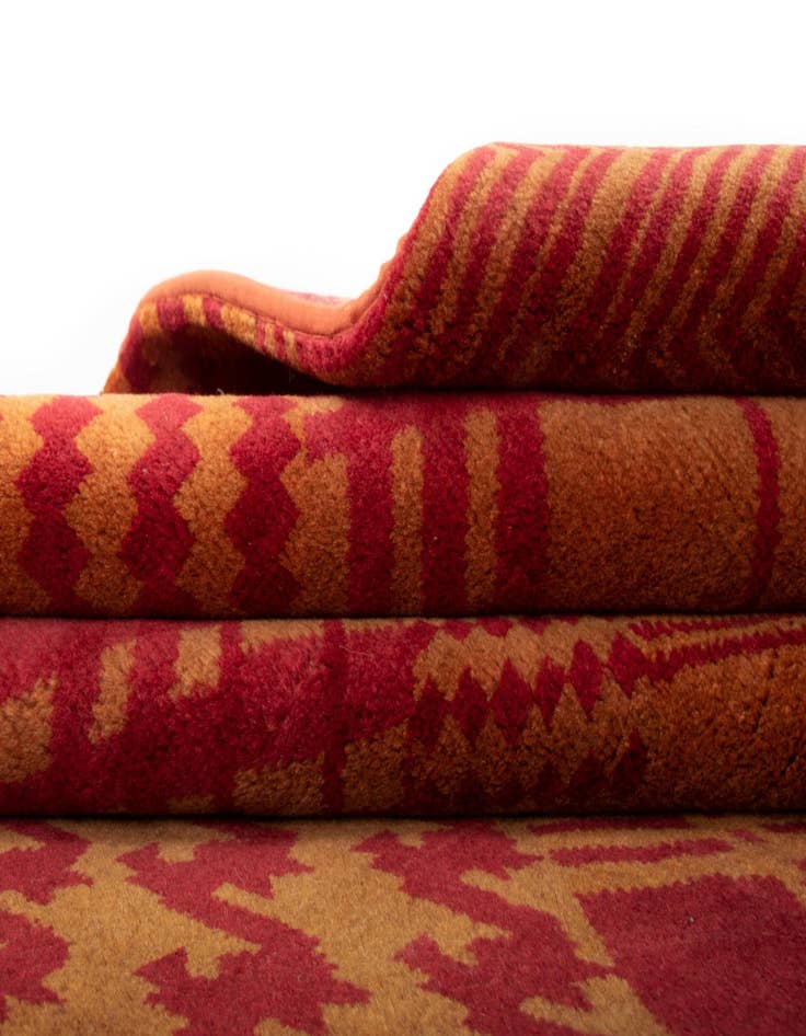 Detail image of  8' x 9' 11 Modern Manshu Wool Rug