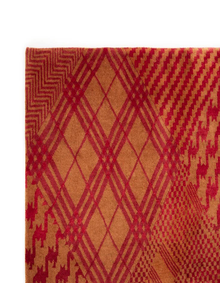 Detail image of  8' x 9' 11 Modern Manshu Wool Rug