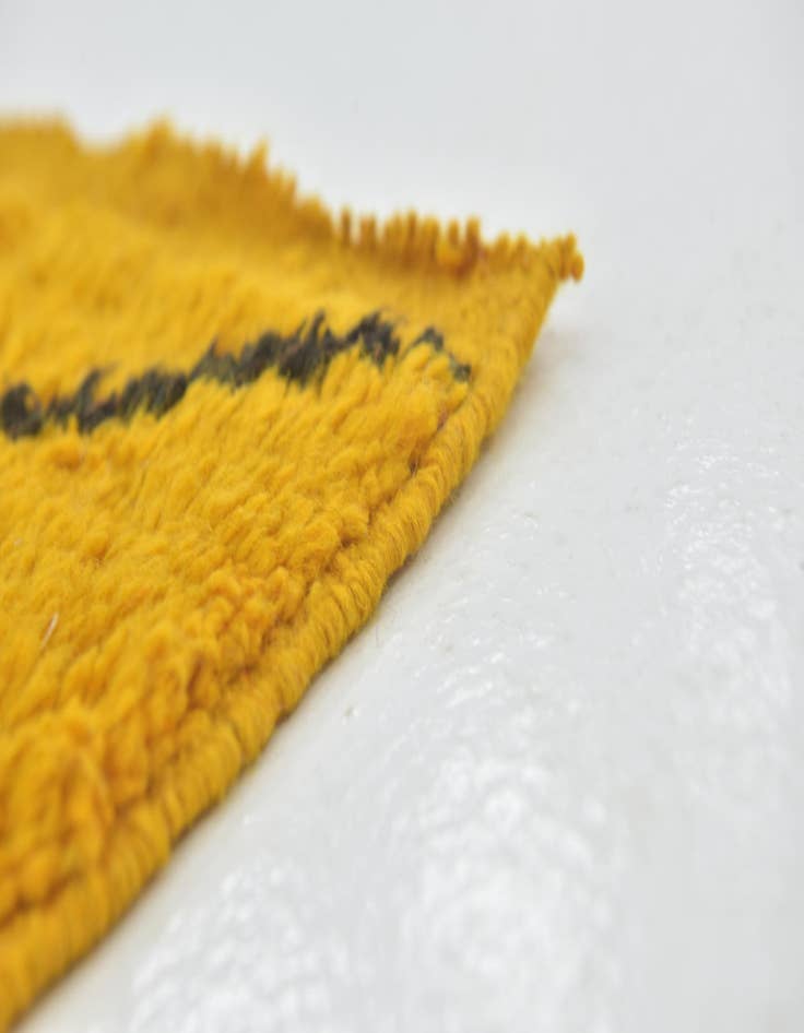 Detail image of  3' 6 x 5' 3  Hand Knotted Moroccan Wool Rug