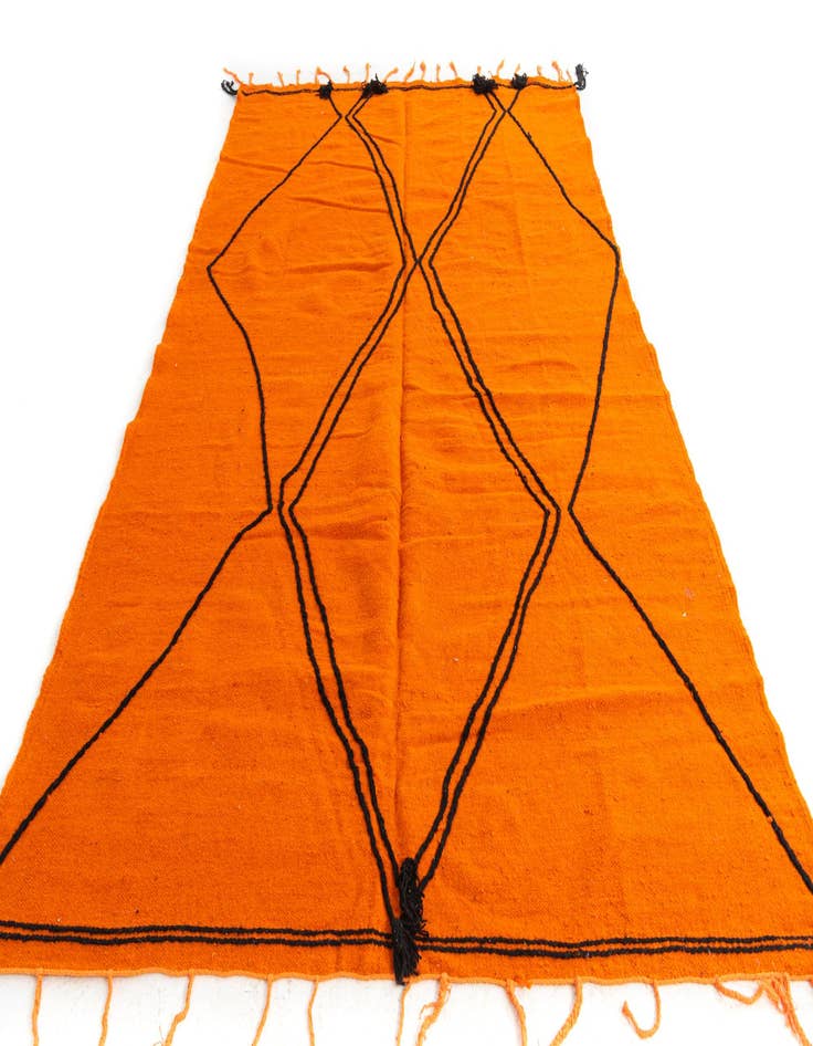 Detail image of  6' 3 x 9' 9  Hand Knotted Moroccan Wool Rug