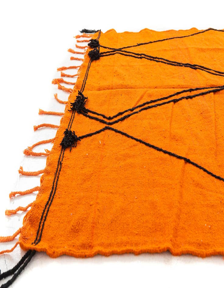 Detail image of  6' 3 x 9' 9  Hand Knotted Moroccan Wool Rug