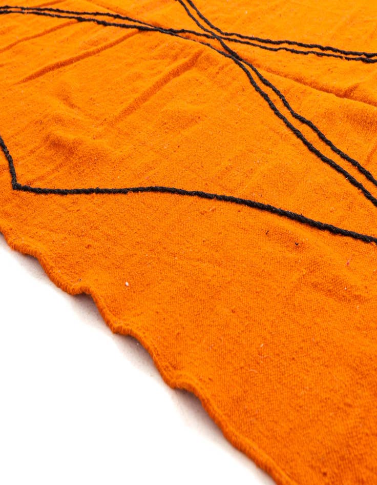 Detail image of  6' 3 x 9' 9  Hand Knotted Moroccan Wool Rug