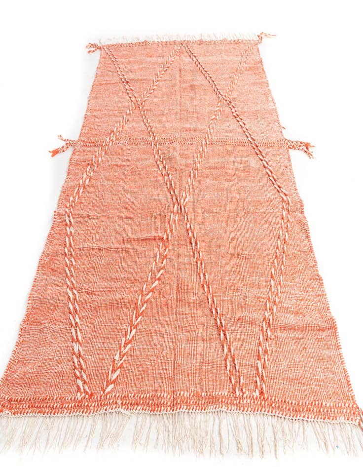 Detail image of  6' 6 x 9' 9  Hand Knotted Moroccan Wool Rug