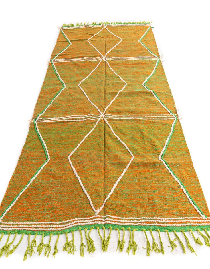 Detail image of  6' 8 x 10'  Hand Knotted Moroccan Wool Rug