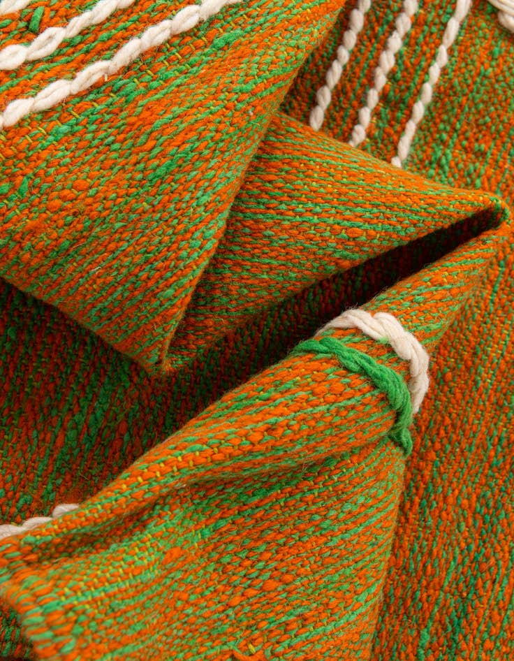 Detail image of  6' 8 x 10'  Hand Knotted Moroccan Wool Rug