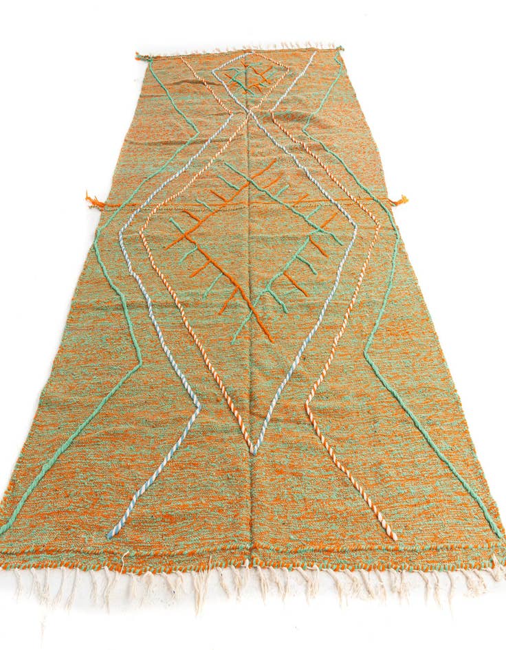 Detail image of  6' 5 x 10' 7  Hand Knotted Moroccan Wool Rug