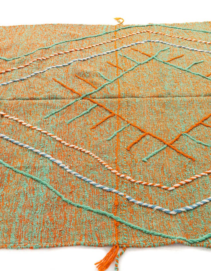 Detail image of  6' 5 x 10' 7  Hand Knotted Moroccan Wool Rug