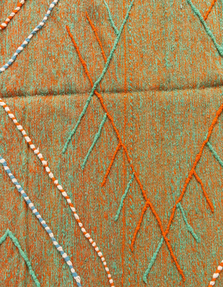 Detail image of  6' 5 x 10' 7  Hand Knotted Moroccan Wool Rug