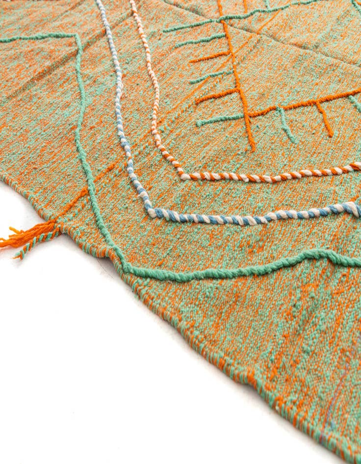 Detail image of  6' 5 x 10' 7  Hand Knotted Moroccan Wool Rug