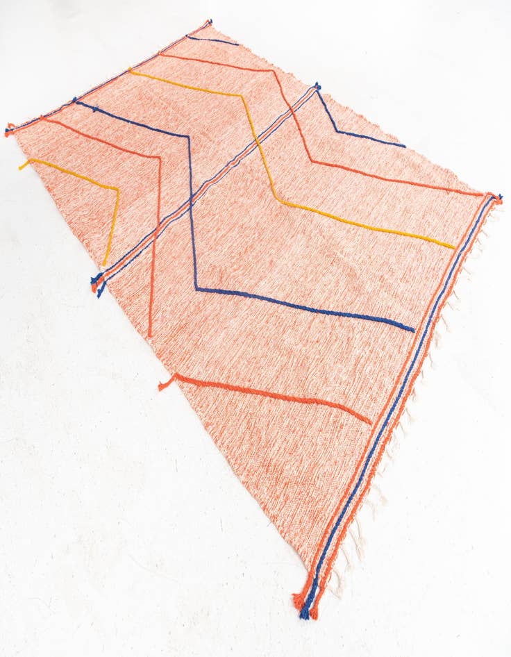 Detail image of  6' 5 x 9' 8  Hand Knotted Moroccan Wool Rug