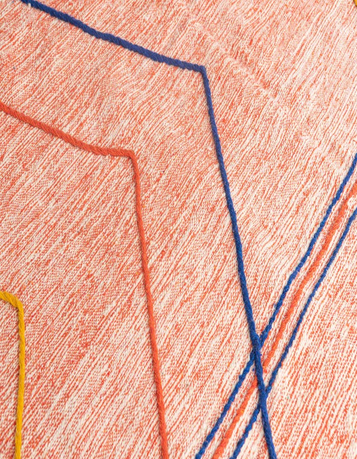 Detail image of  6' 5 x 9' 8  Hand Knotted Moroccan Wool Rug