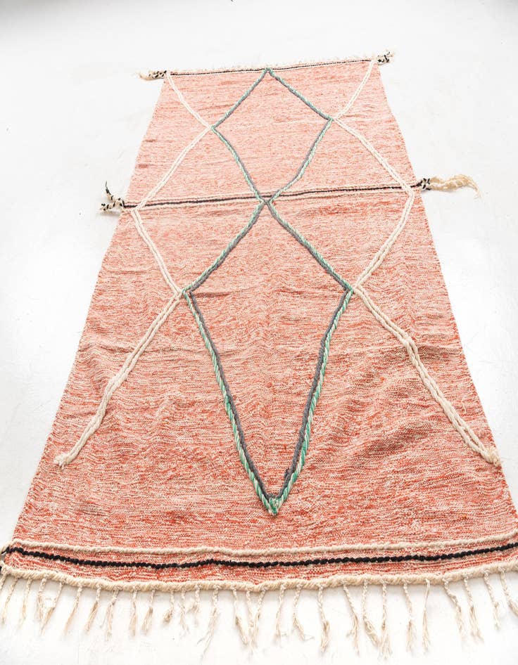 Detail image of  6' 7 x 10' 4  Hand Knotted Moroccan Wool Rug