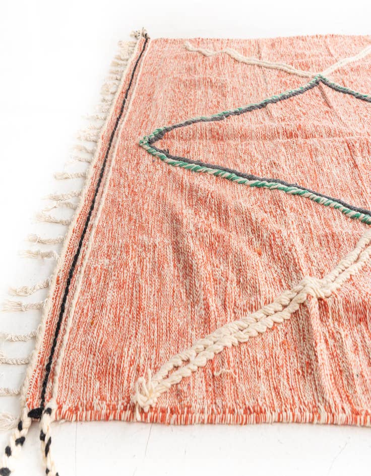 Detail image of  6' 7 x 10' 4  Hand Knotted Moroccan Wool Rug