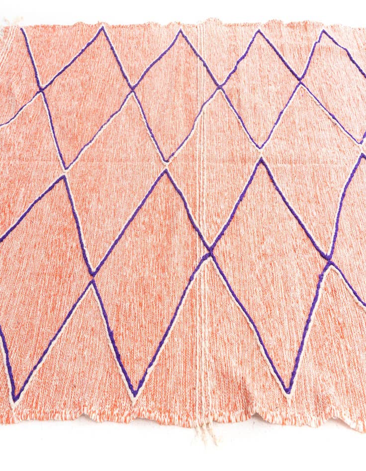 Detail image of  6' 8 x 9' 9  Hand Knotted Moroccan Wool Rug