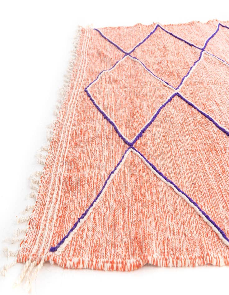 Detail image of  6' 8 x 9' 9  Hand Knotted Moroccan Wool Rug