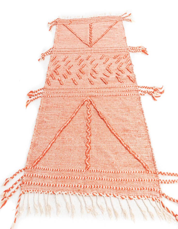 Detail image of  4' 10 x 8' 2  Hand Knotted Moroccan Wool Rug