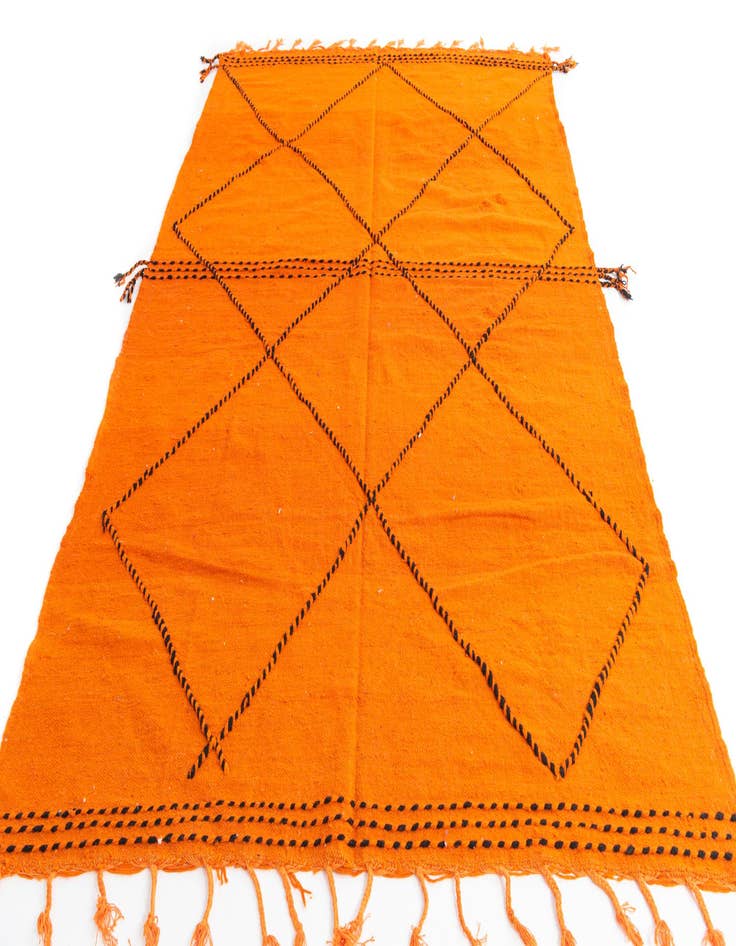 Detail image of  6' 5 x 9' 9  Hand Knotted Moroccan Wool Rug