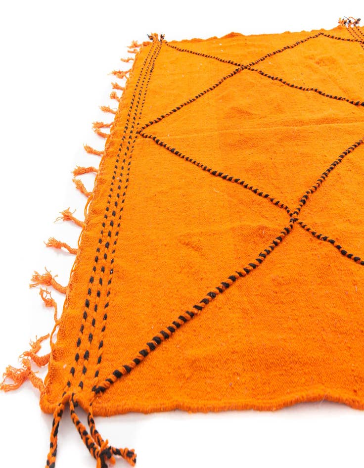 Detail image of  6' 5 x 9' 9  Hand Knotted Moroccan Wool Rug