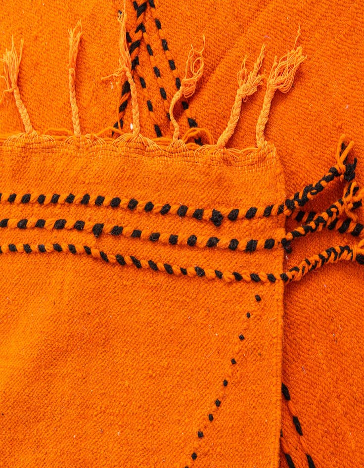 Detail image of  6' 5 x 9' 9  Hand Knotted Moroccan Wool Rug