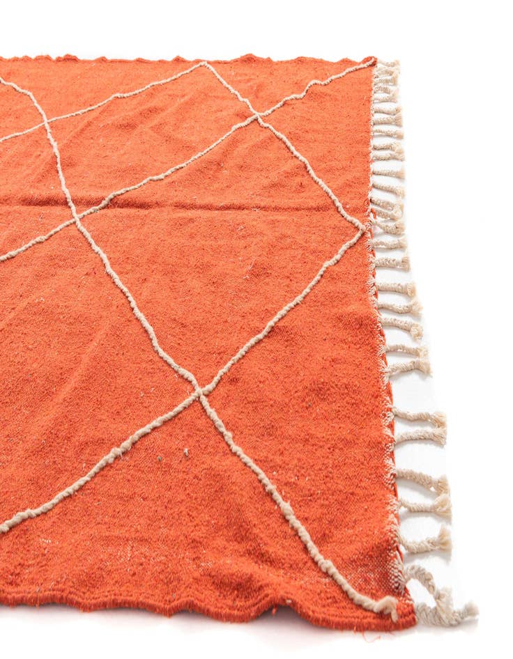 Detail image of  6' 5 x 10' 8  Hand Knotted Moroccan Wool Rug