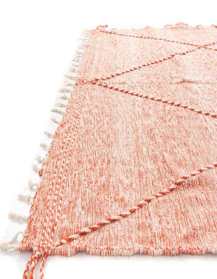 Detail image of  6' 9 x 10'  Hand Knotted Moroccan Wool Rug