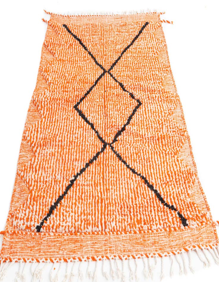 Detail image of  4' 3 x 6' 6  Hand Knotted Moroccan Wool Rug