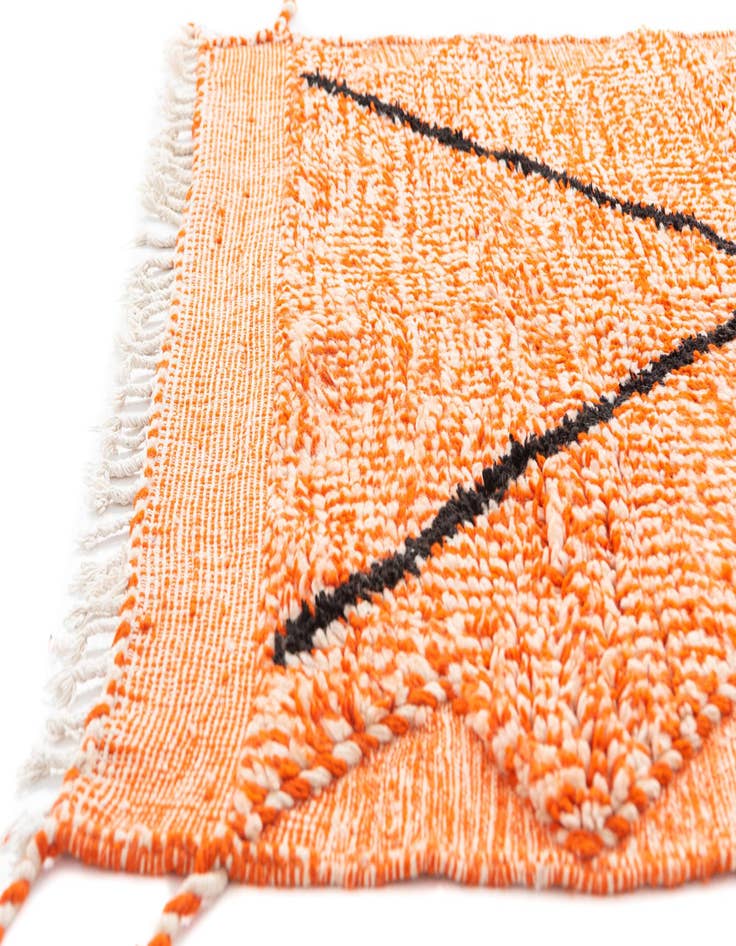 Detail image of  4' 3 x 6' 6  Hand Knotted Moroccan Wool Rug