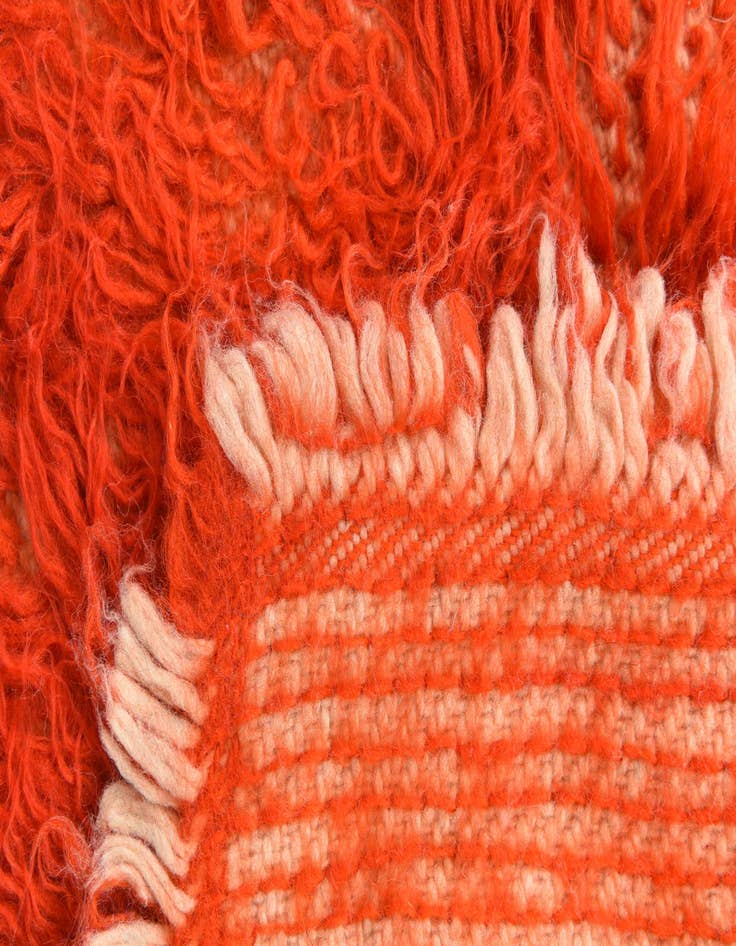 Detail image of  2' 1 x 4' 5  Hand Knotted Moroccan Wool Rug