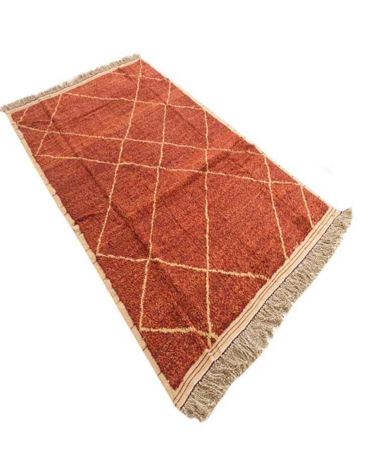 Detail image of  6' x 9' 5  Hand Knotted Moroccan Wool Rug